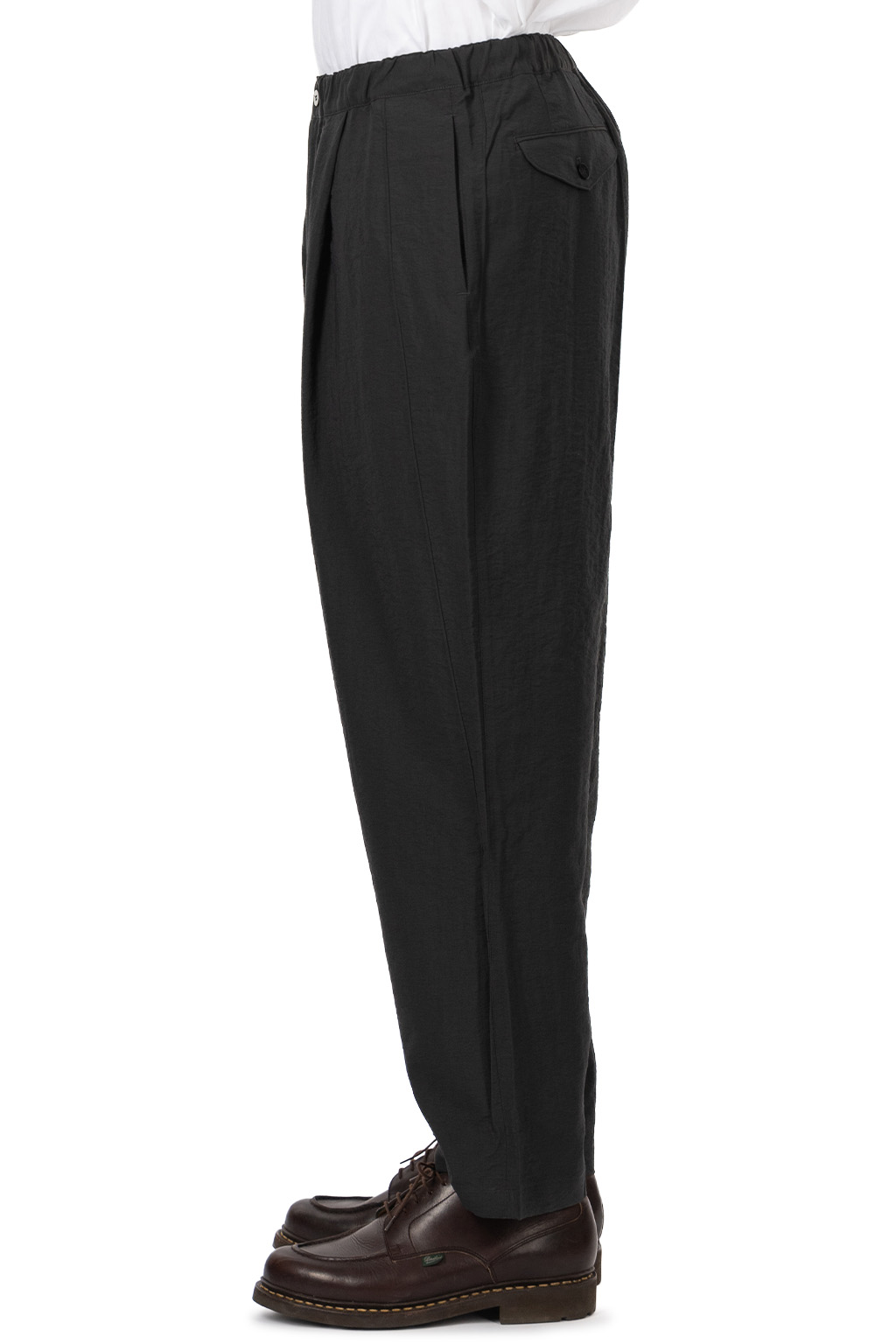 Still by hand - Pin tuck easy pants - Charcoal