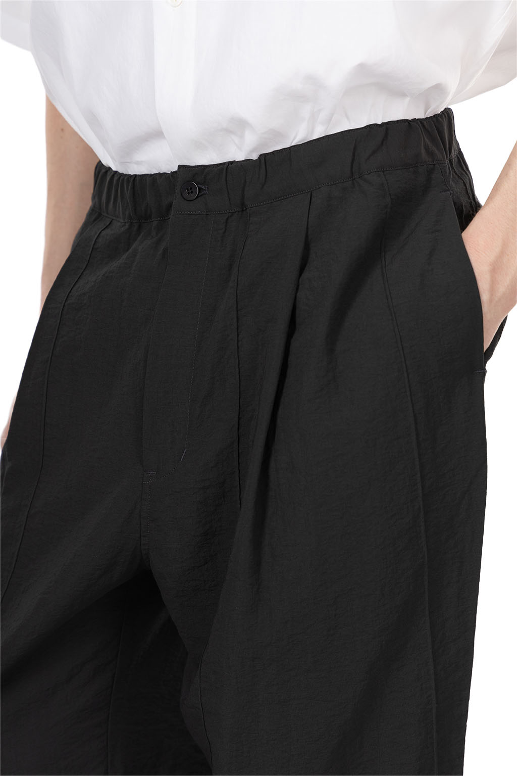 Still by hand - Pin tuck easy pants - Charcoal