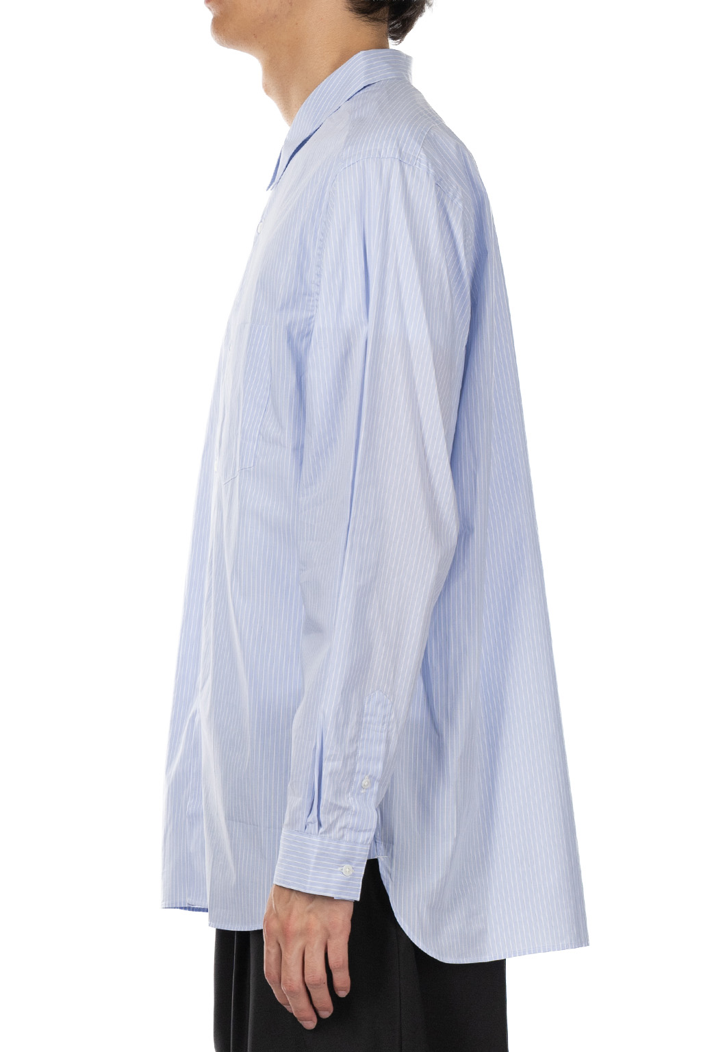 Still by hand - Regular Collar Shirt - Blue Stripe