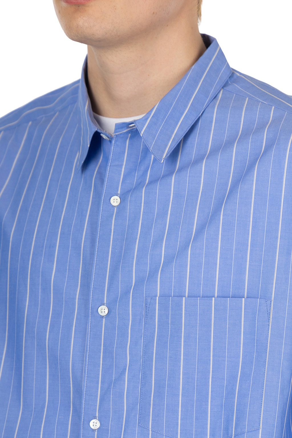 Still by hand - Regular collar shirt - Blue Stripe