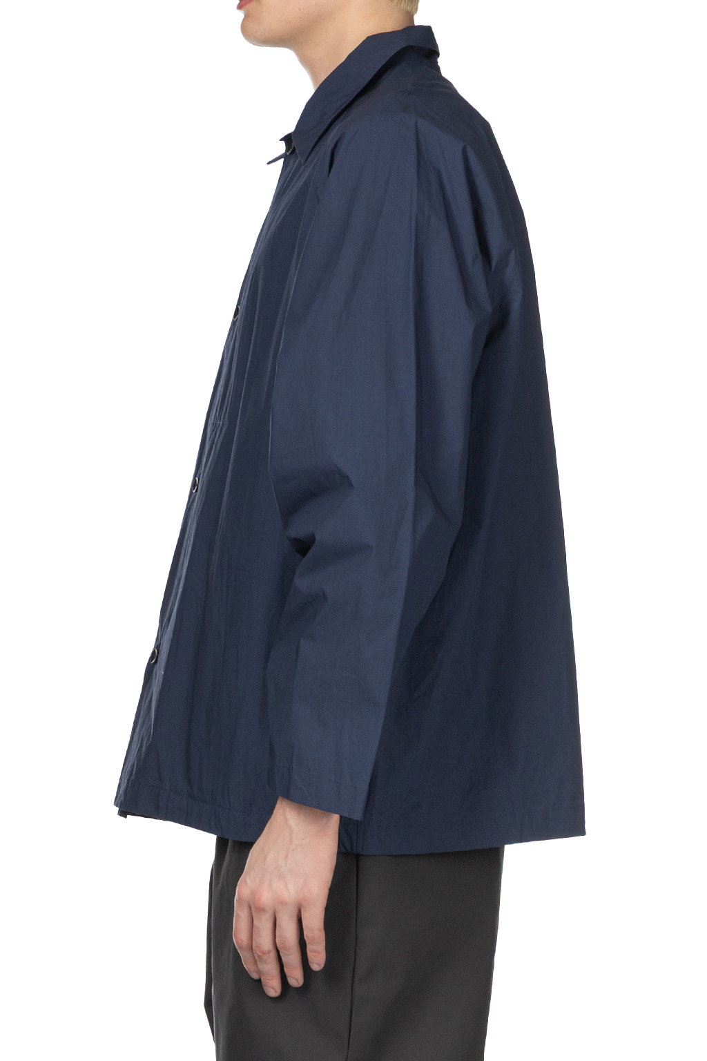 Still by hand - Silicone Coated Shirt Jacket - Deep Blue