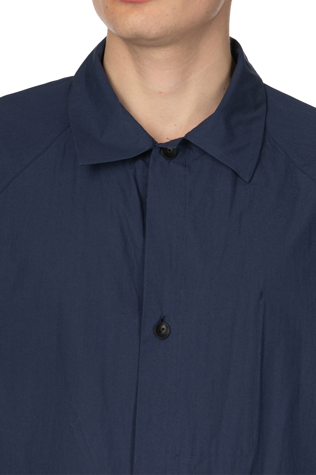 Still by hand - Silicone Coated Shirt Jacket - Deep Blue