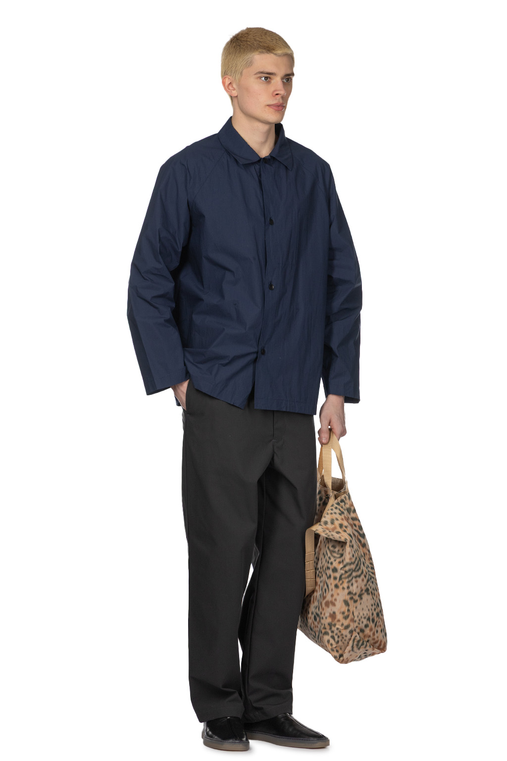 Still by hand - Silicone Coated Shirt Jacket - Deep Blue