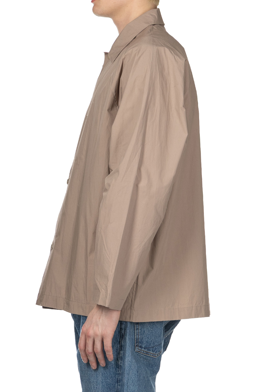 Still by hand - Silicone Coated Shirt Jacket - Mocha Beige