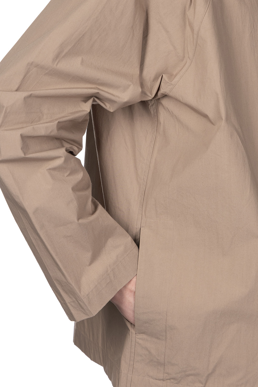 Still by hand - Silicone Coated Shirt Jacket - Mocha Beige