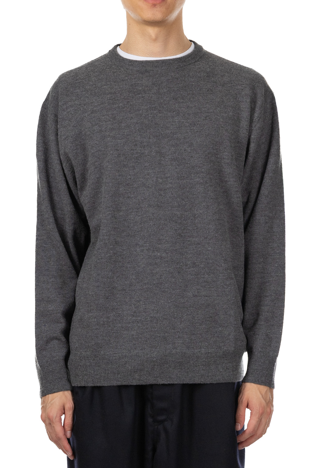 Still by hand - Silk Mixed Pullover - Grey