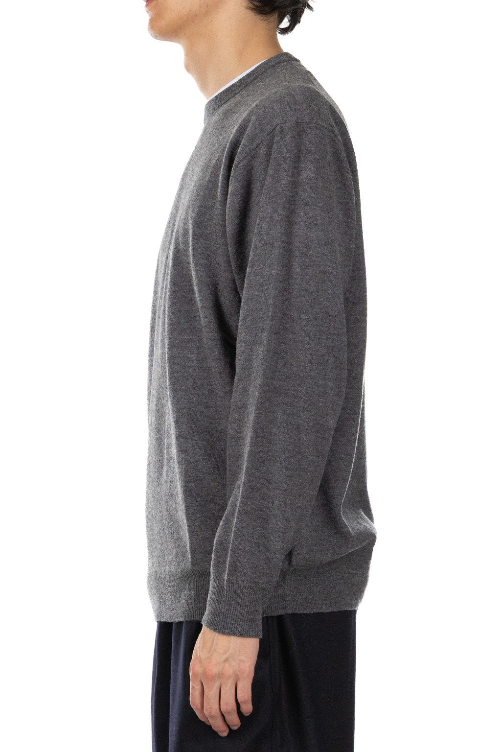 Still by hand - Silk Mixed Pullover - Grey