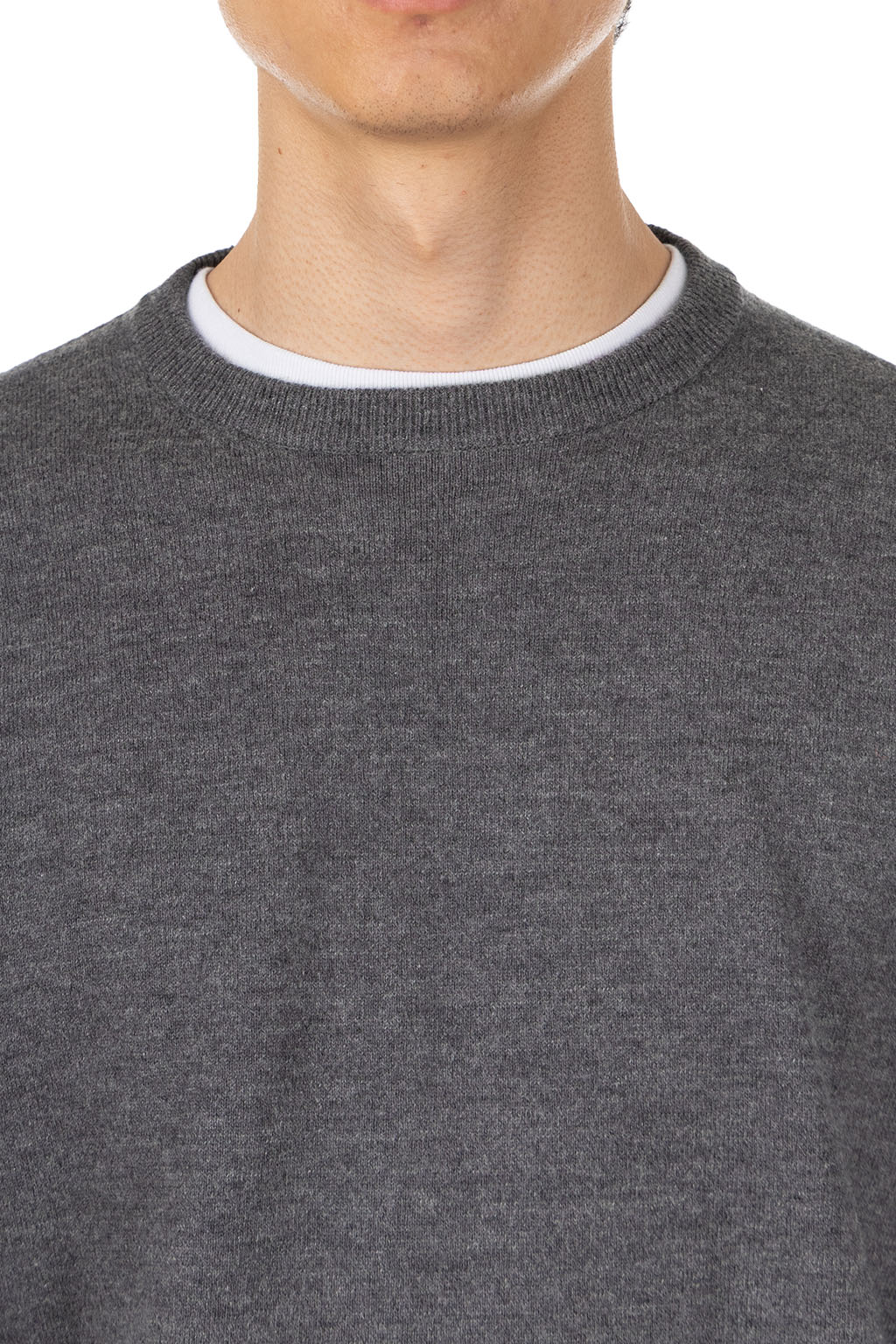 Still by hand - Silk Mixed Pullover - Grey