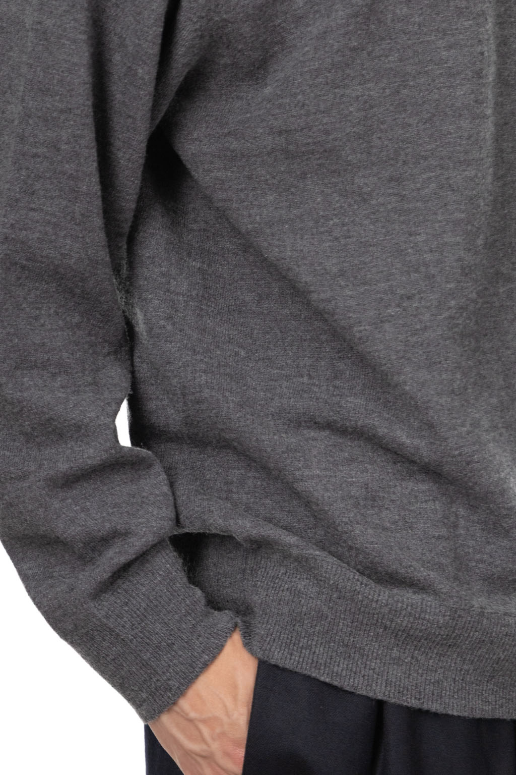 Still by hand - Silk Mixed Pullover - Grey