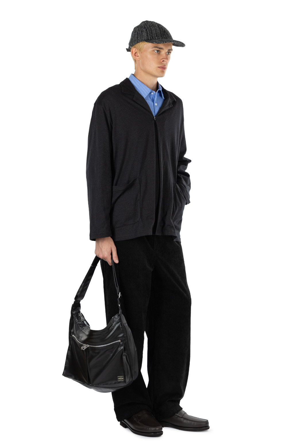 Still by hand - Single Button Cardigan - Charcoal