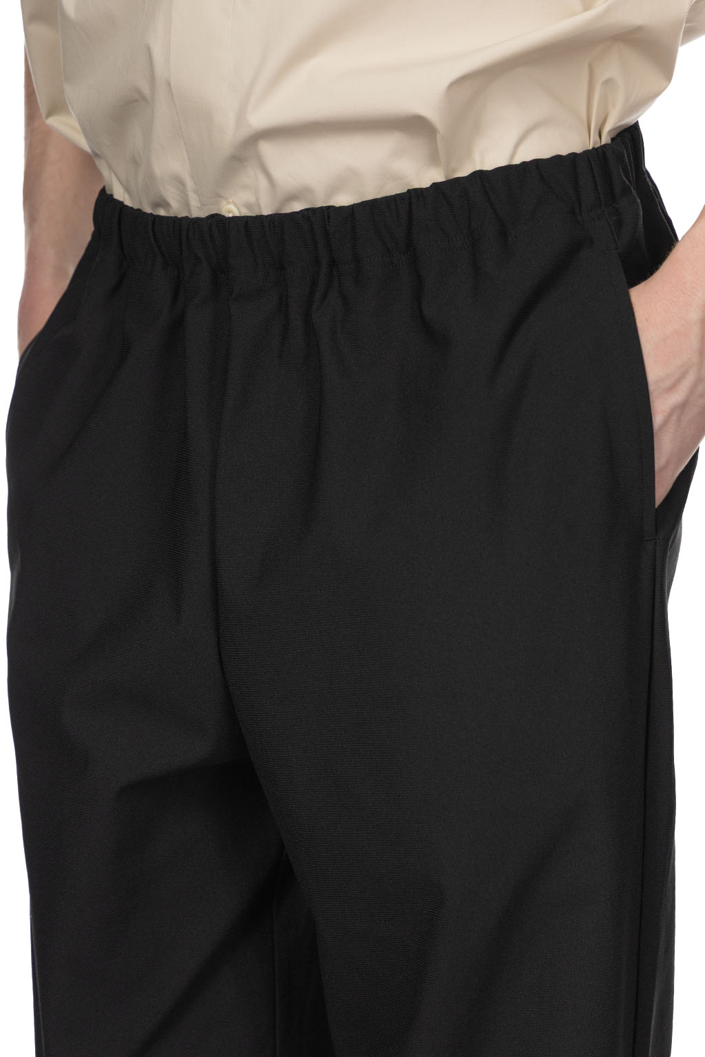 Still by hand - Slim Tapered Jersey Pants - Black