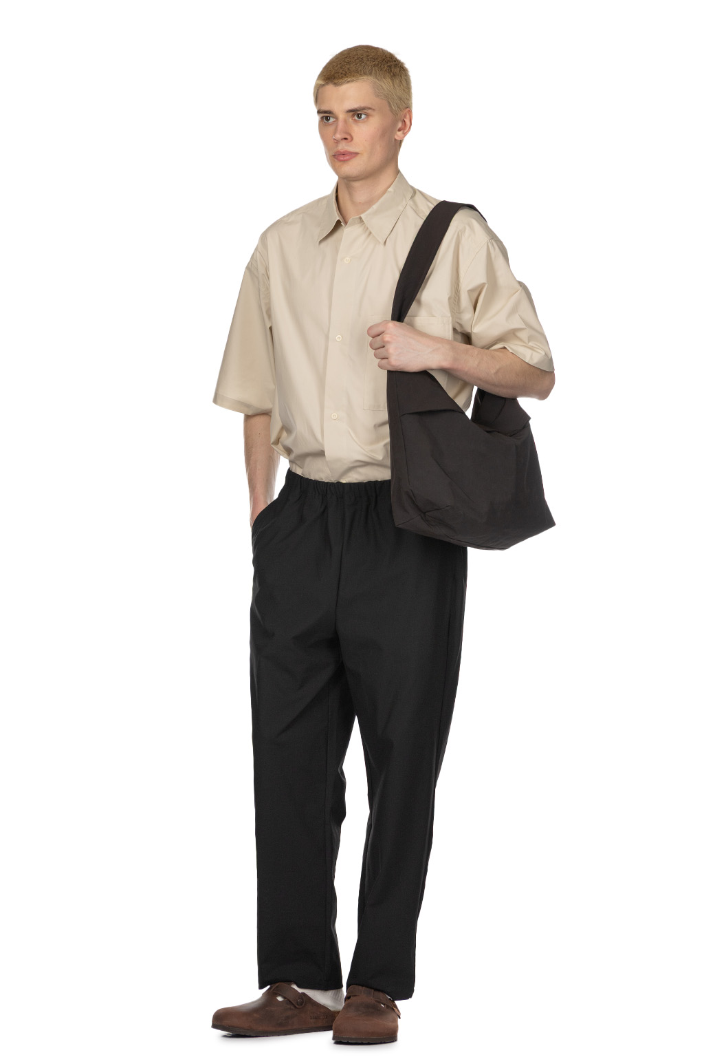 Still by hand - Slim Tapered Jersey Pants - Black