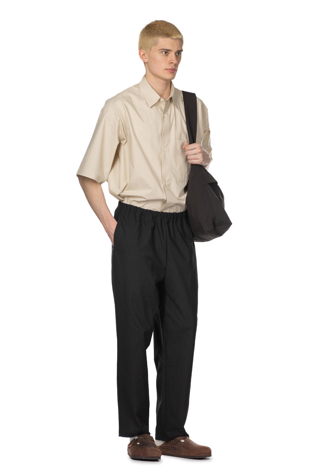 Still by hand - Slim Tapered Jersey Pants - Black
