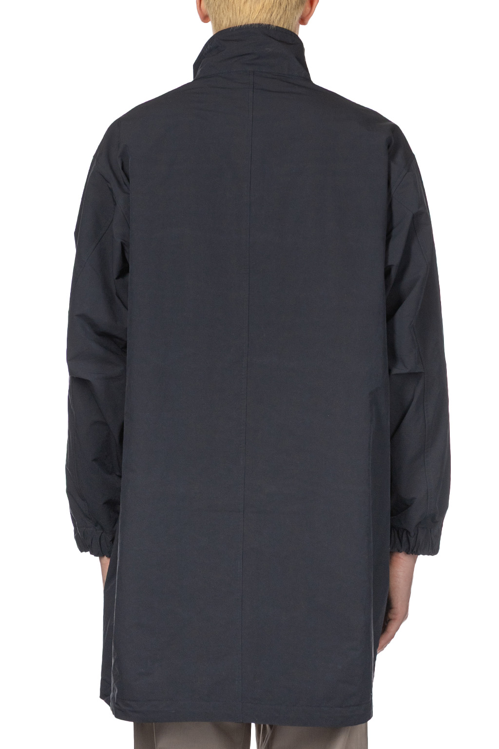 Still by hand - Stand Collar Coat - Navy