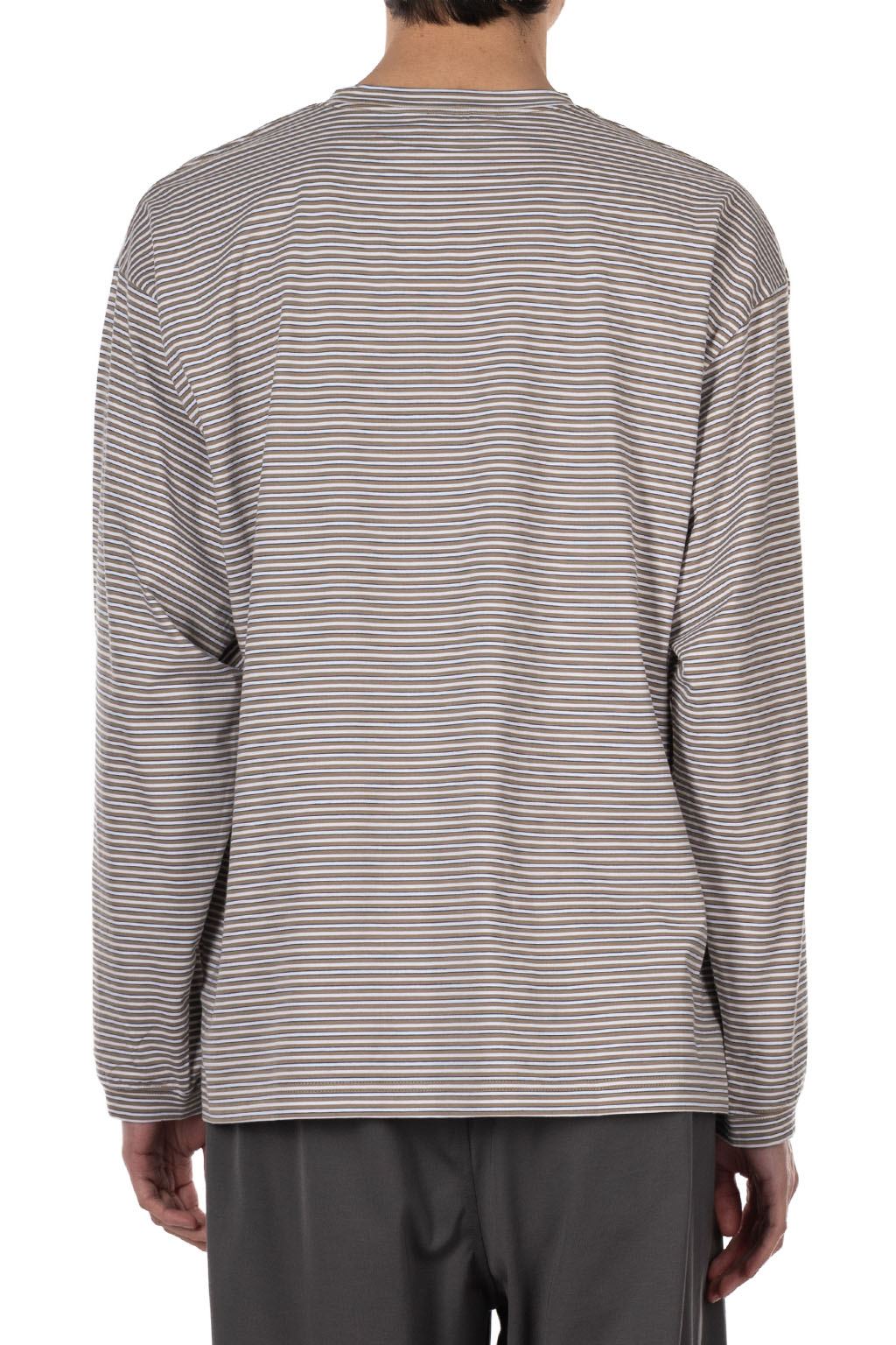 Still by hand - Striped long sleeve - Beige x White