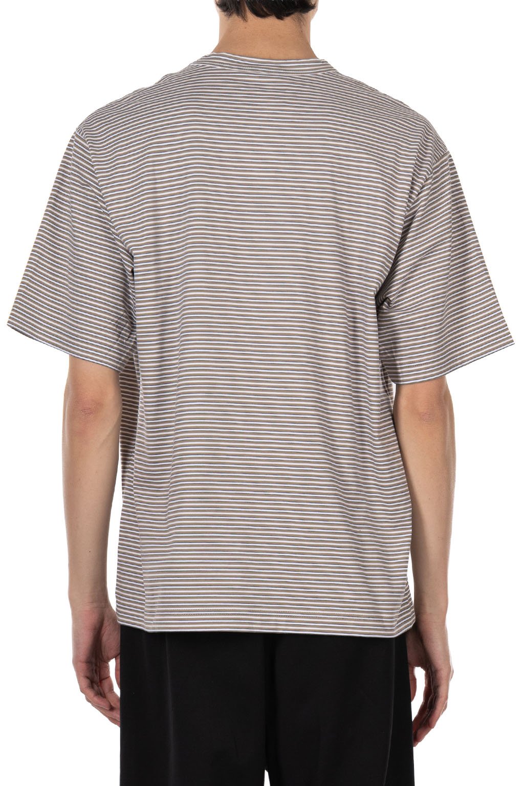 Still by hand - Striped t-shirt  - Beige White