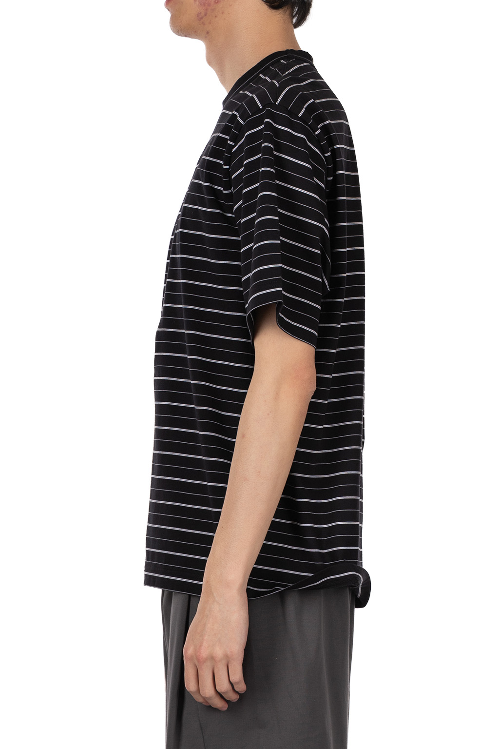 Still by hand - Striped t-shirt  -  Black White