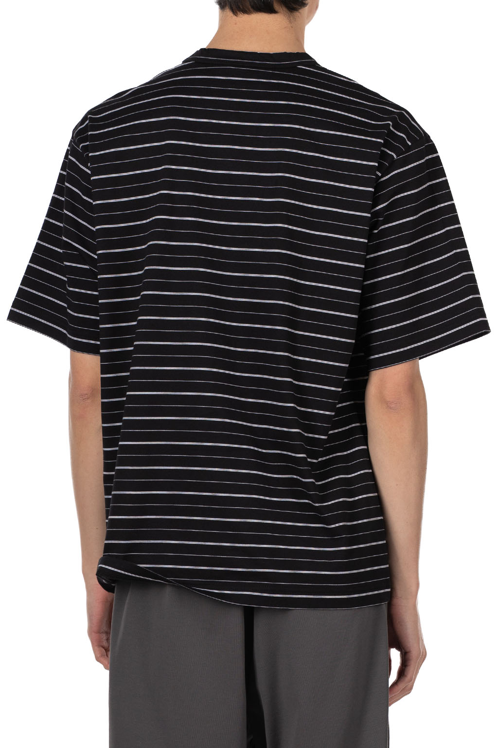 Still by hand - Striped t-shirt  -  Black White