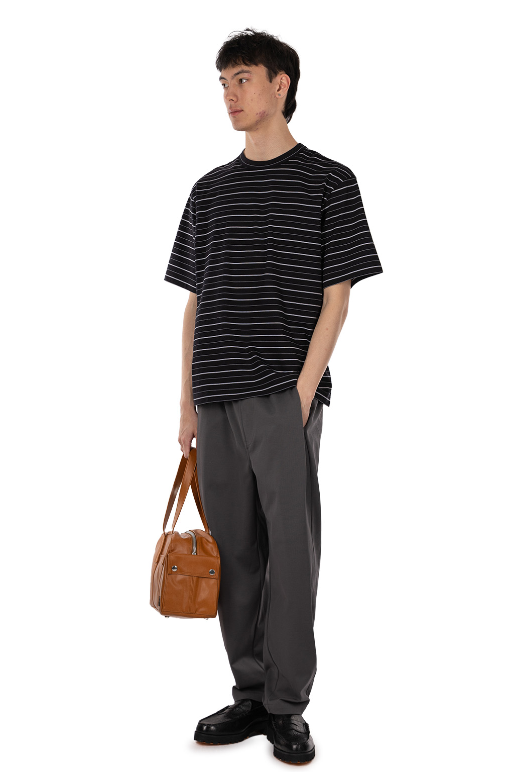 Still by hand - Striped t-shirt  -  Black White