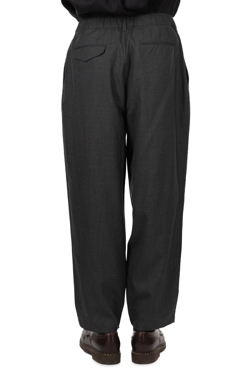 Still by hand - Summer wool wide pants - Charcoal