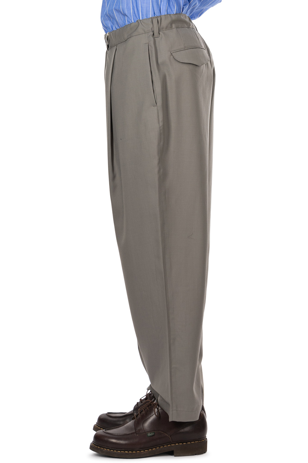 Still by hand - Summer wool wide pants - Grey