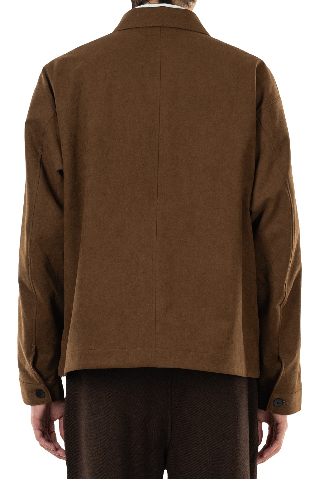 Still by hand - Synthetic Leather Short Blouson - Brown