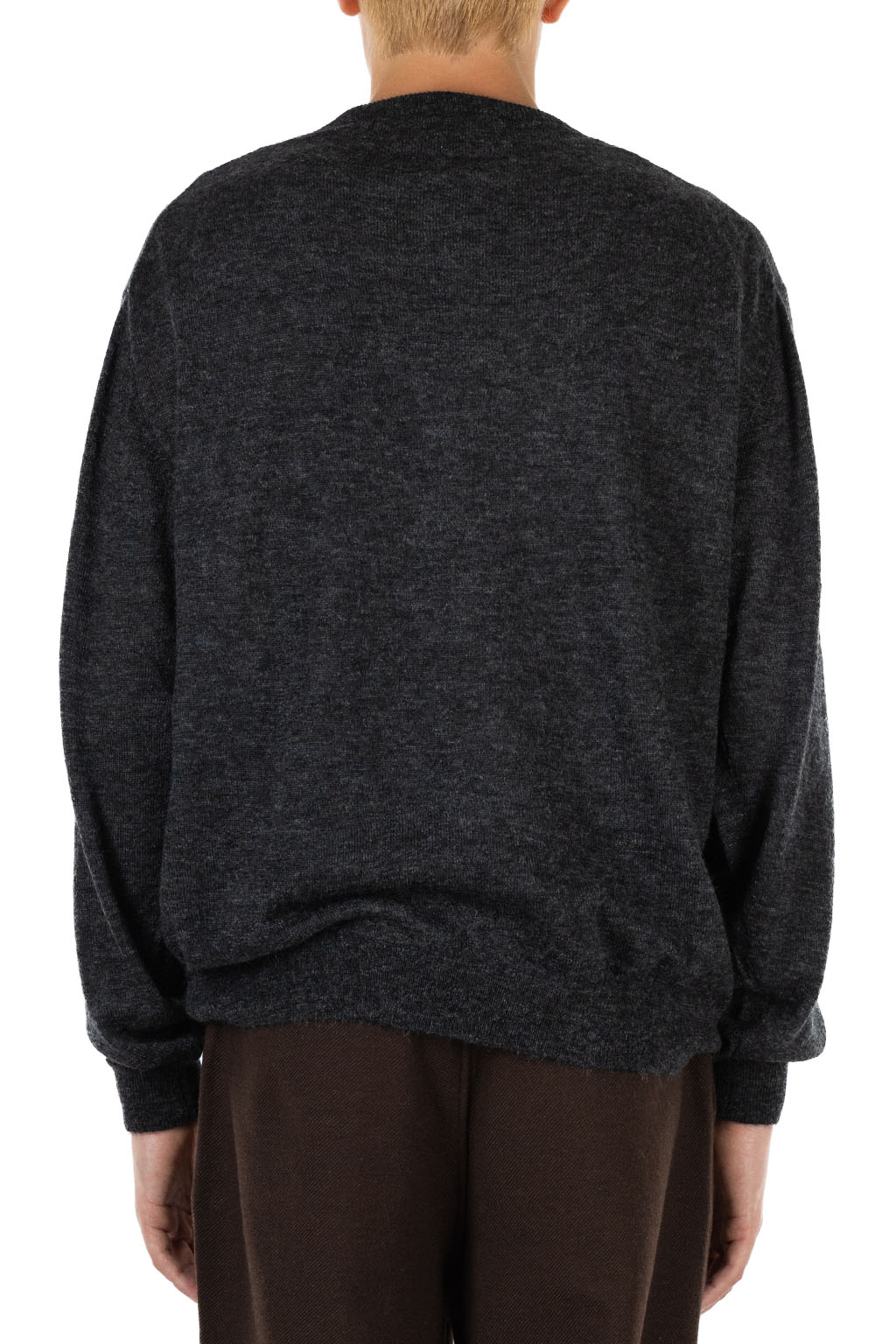 Still by hand - Wool Mohair 12G Pullover - Charcoal