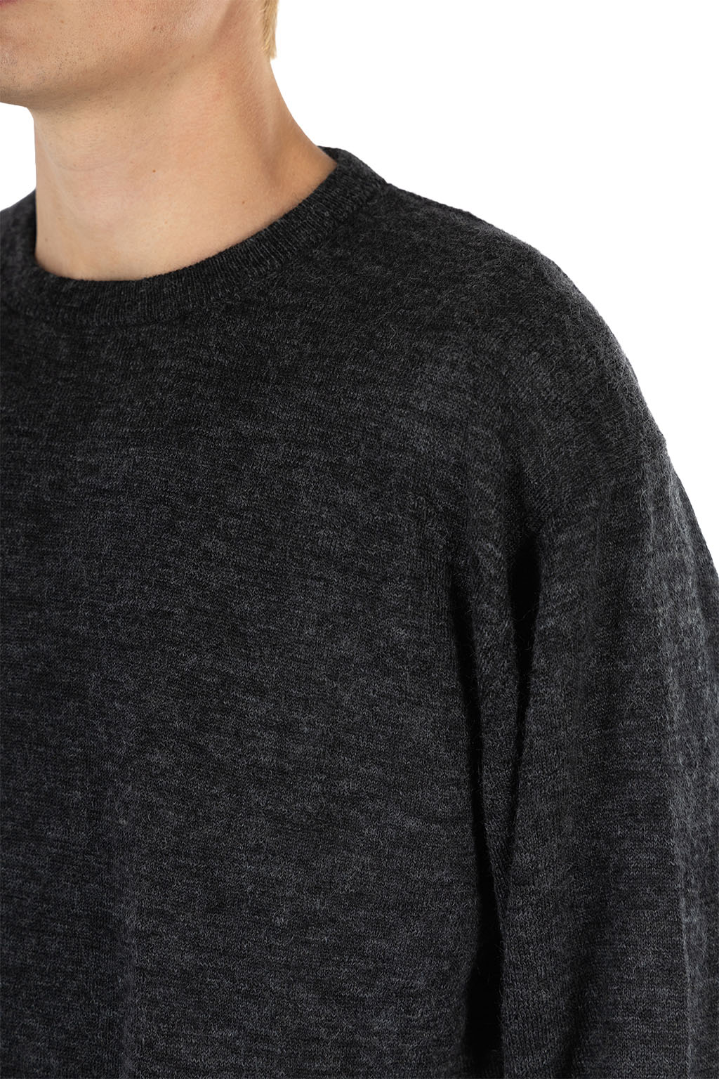 Still by hand - Wool Mohair 12G Pullover - Charcoal