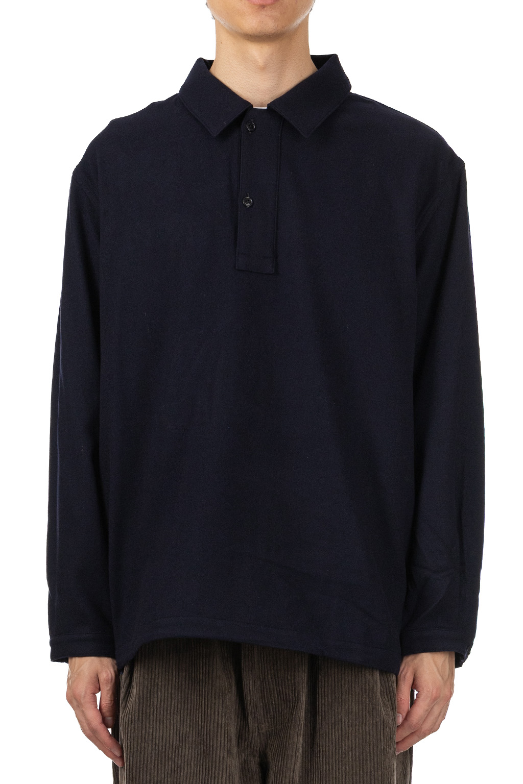 Still by hand - Wool Nylon Pullover Shirt - Navy