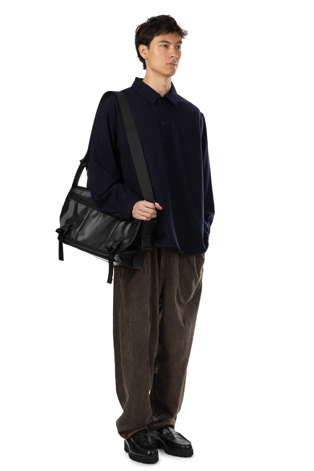 Still by hand - Wool Nylon Pullover Shirt - Navy