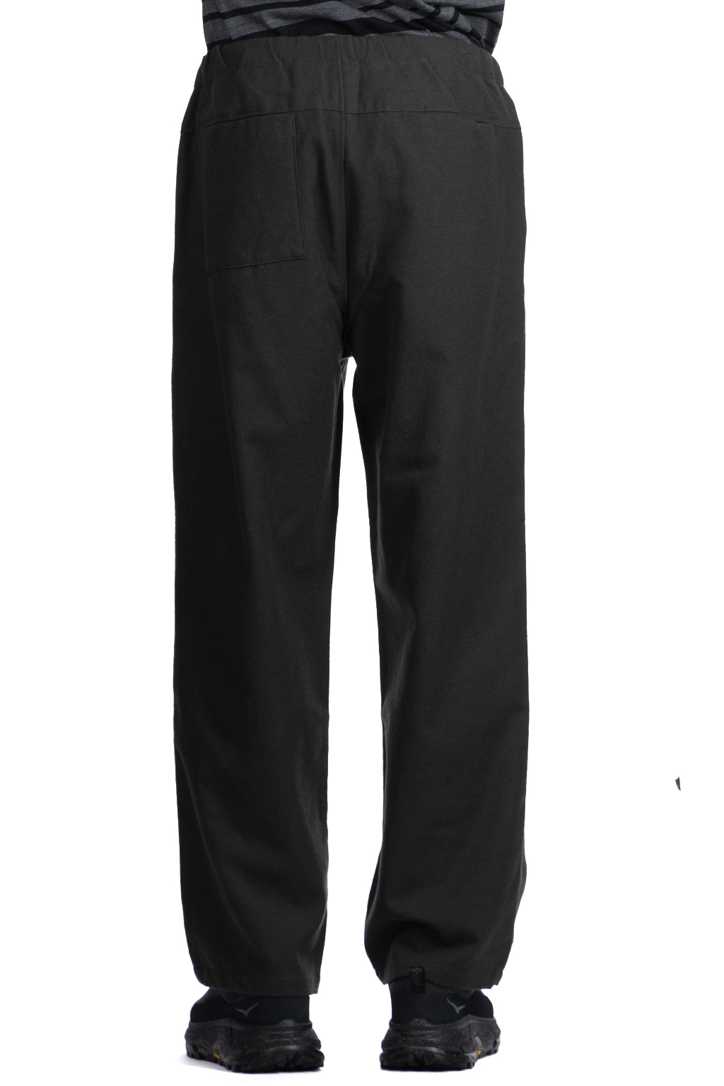Still by hand | Wool mix easy pants - Charcoal | Men | Blue