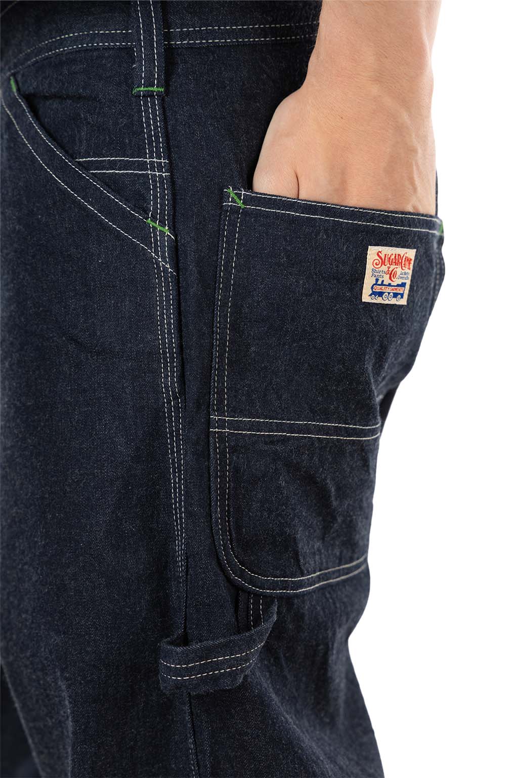 Sugar Cane - 11oz Blue Denim Work Pants - One Wash