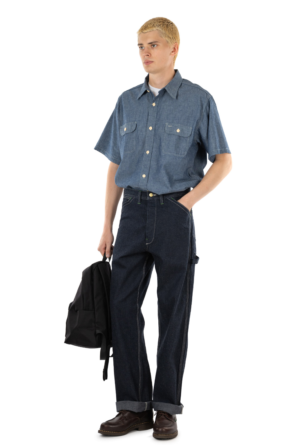 Sugar Cane - 11oz Blue Denim Work Pants - One Wash