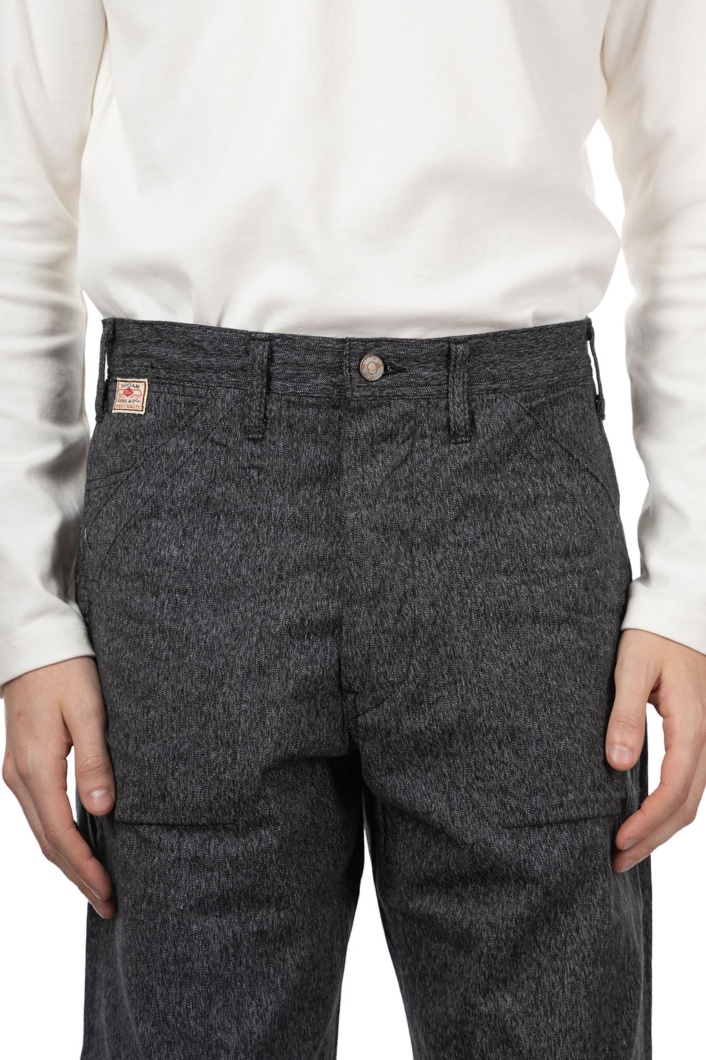 Sugar Cane - 9oz Black Covert Work Pants - Black