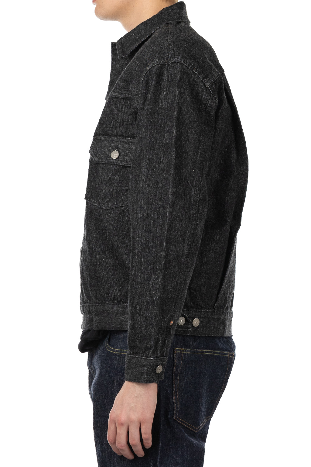 Sugar Cane - Type 2 Jacket- Black Sulfer-dyed - Black