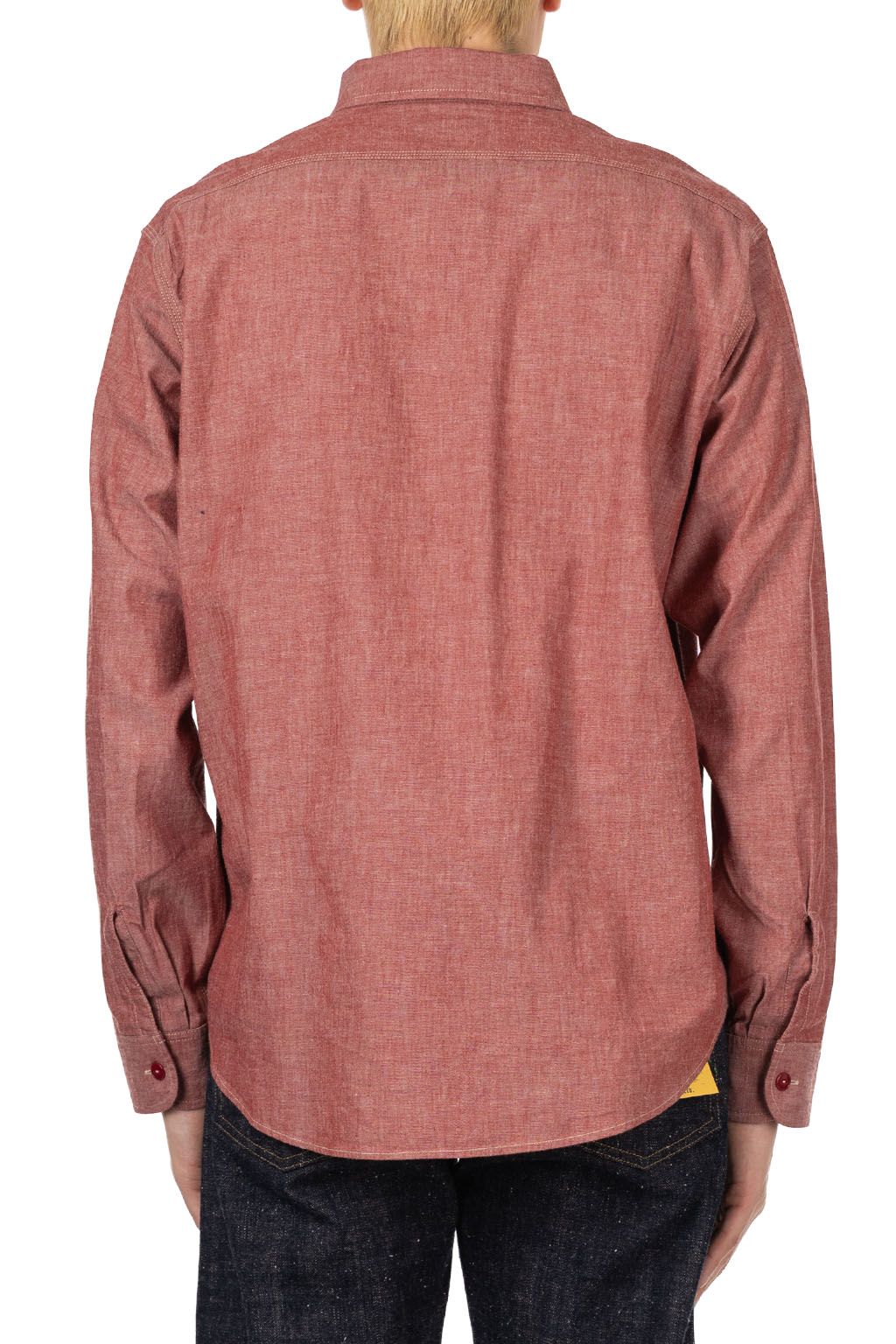 Sugar Cane - Chambray Work Shirt -Red