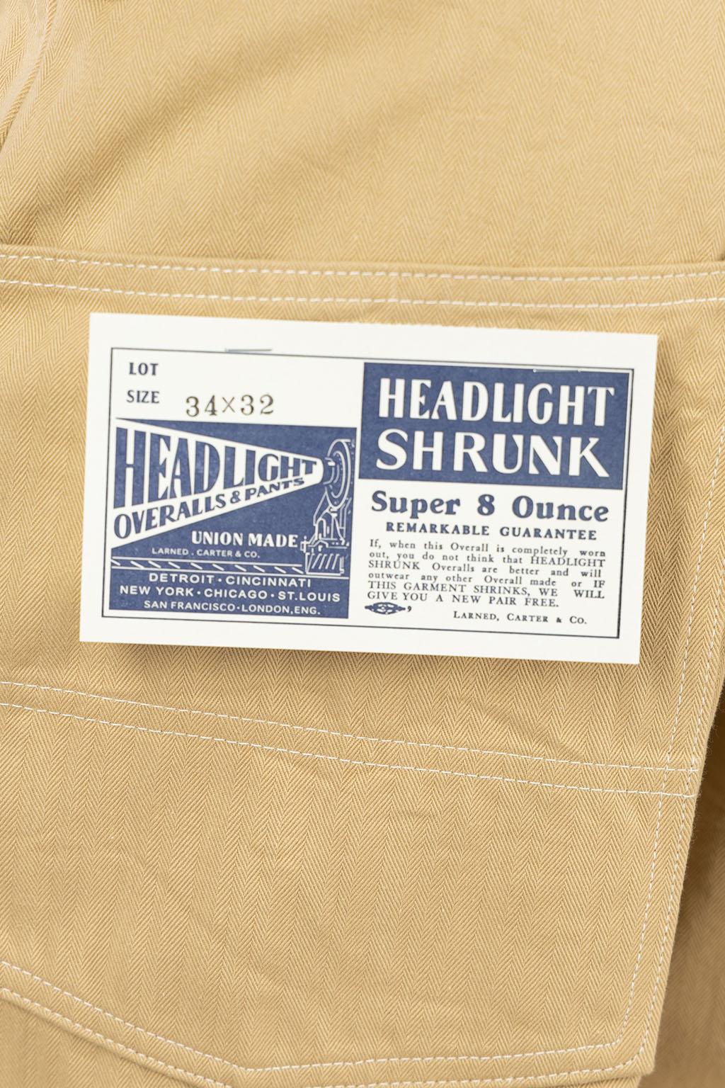 Sugar Cane - Headlight - 10oz Random Herringbone Twill Dungarees Work Pants