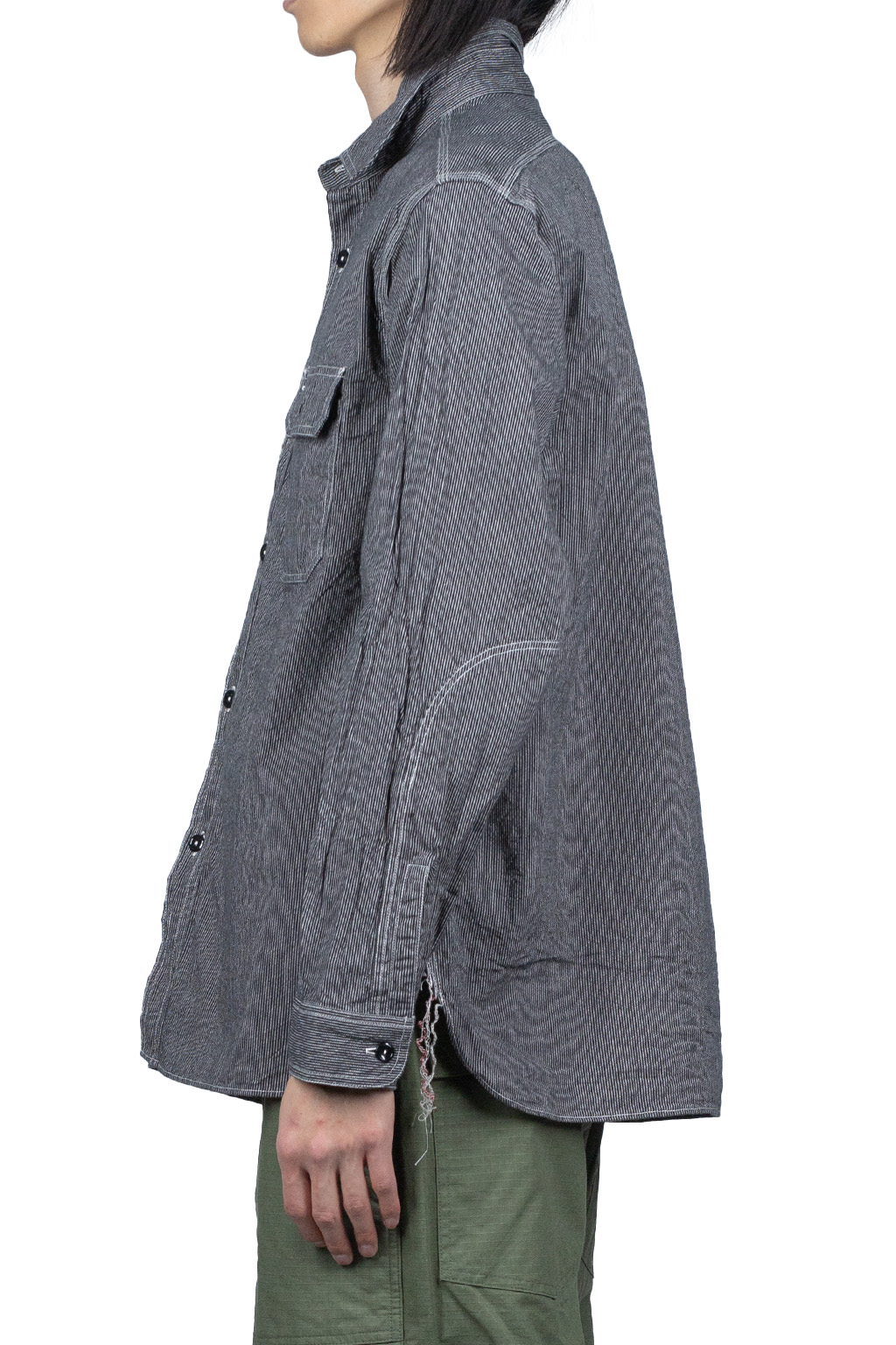 Sugar Cane Jean Cord Work Shirt - Black