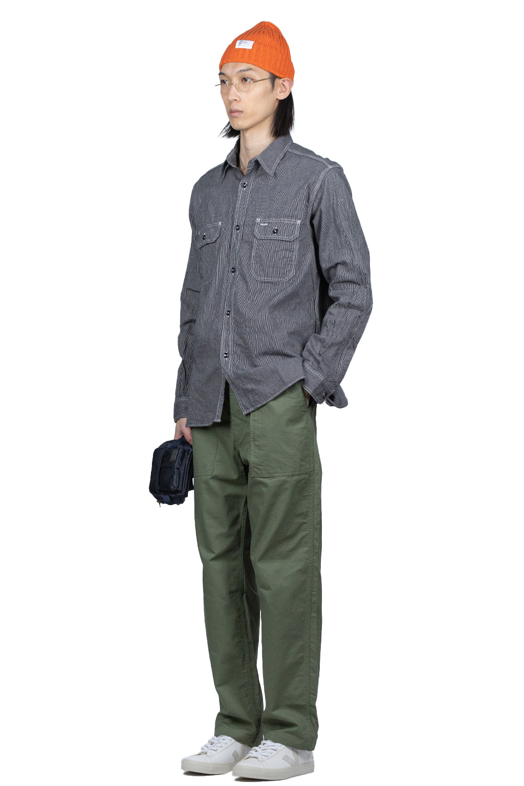 Sugar Cane Jean Cord Work Shirt - Black