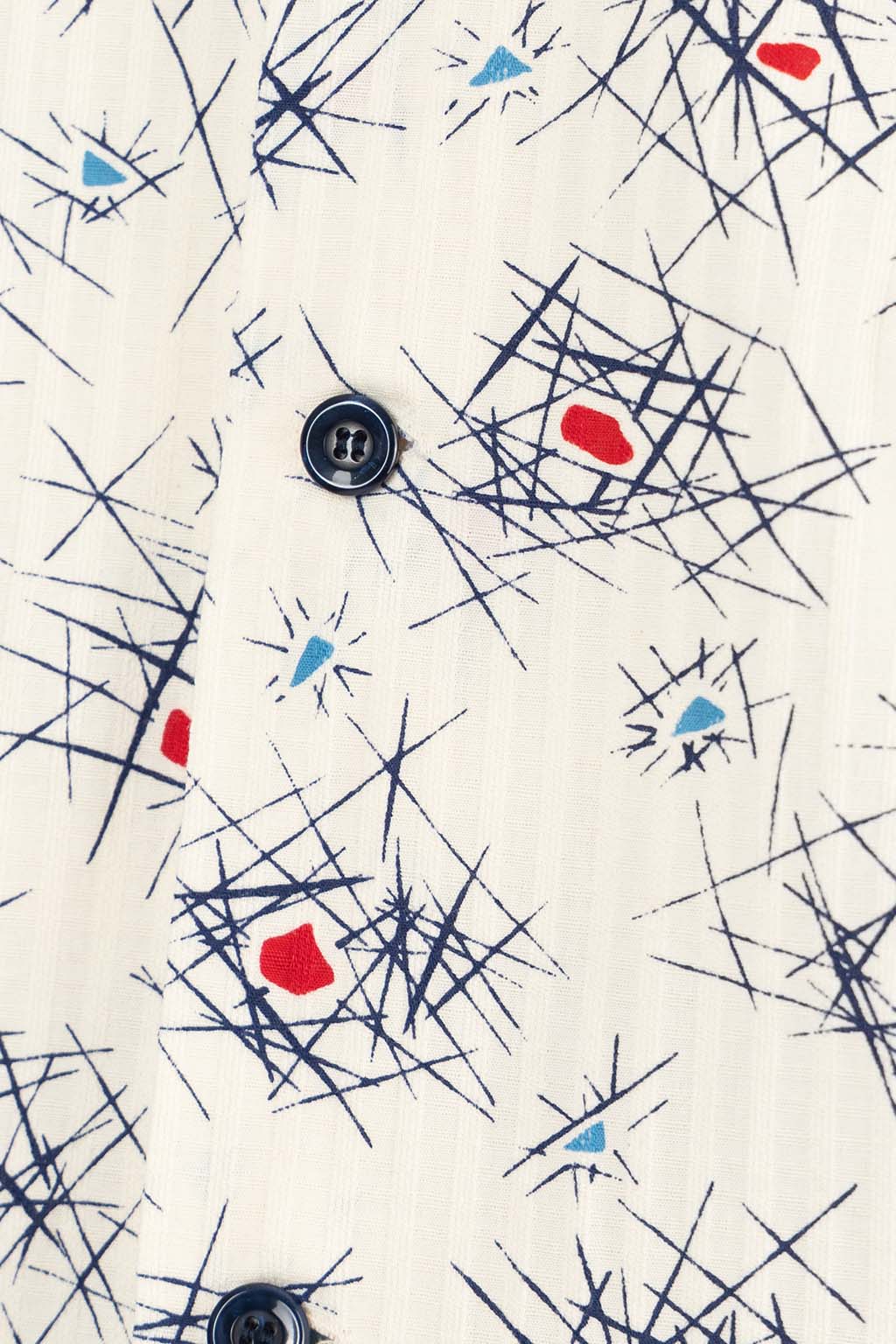 Sugar Cane - Star of Hollywood - Dobby Cotton Open Shirt - Atomic - Navy