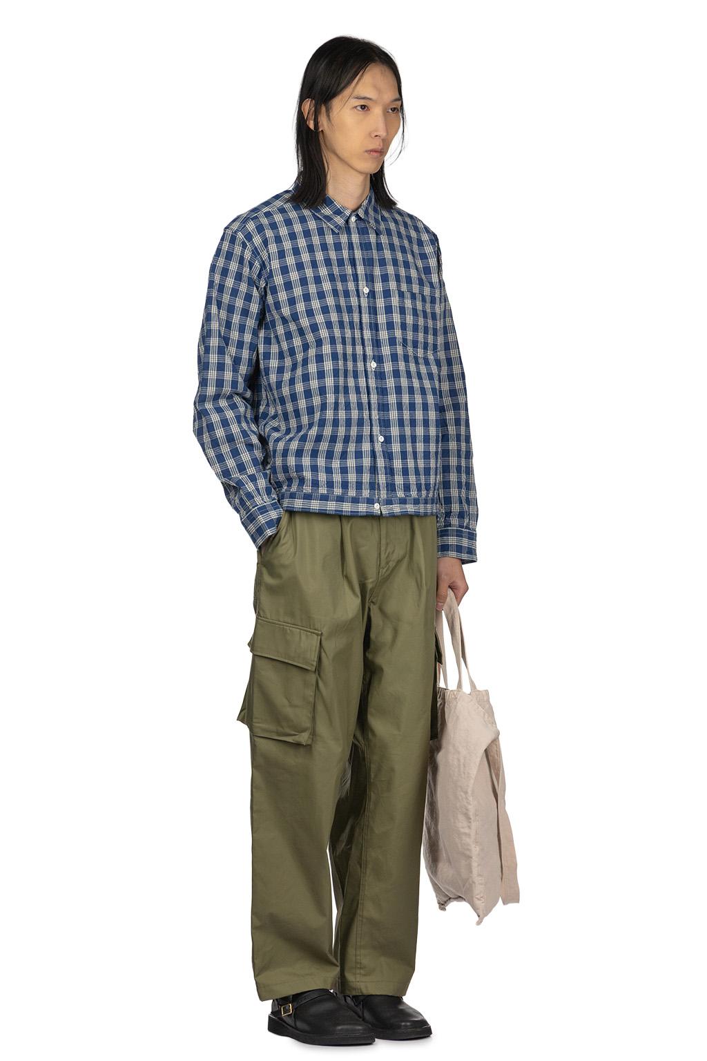 Sun Surf - Union Supply Palaka Check Shirt Blouse - Navy