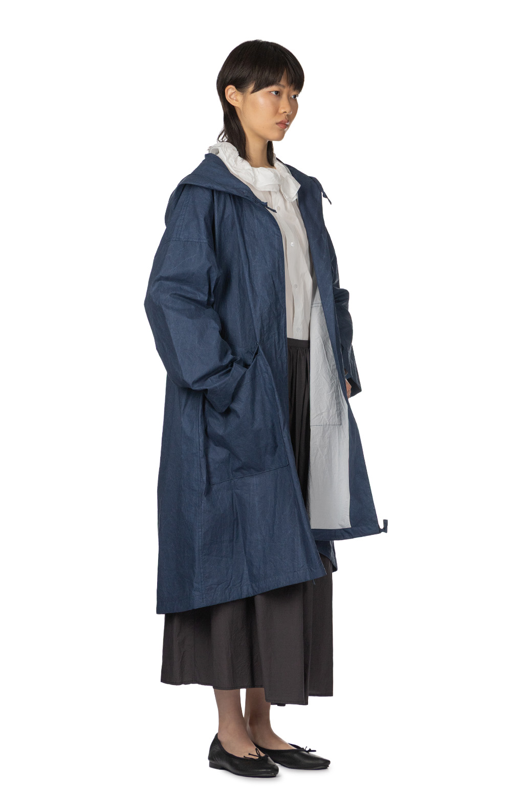 TOUJOURS - Mods Robe Coat - Navy