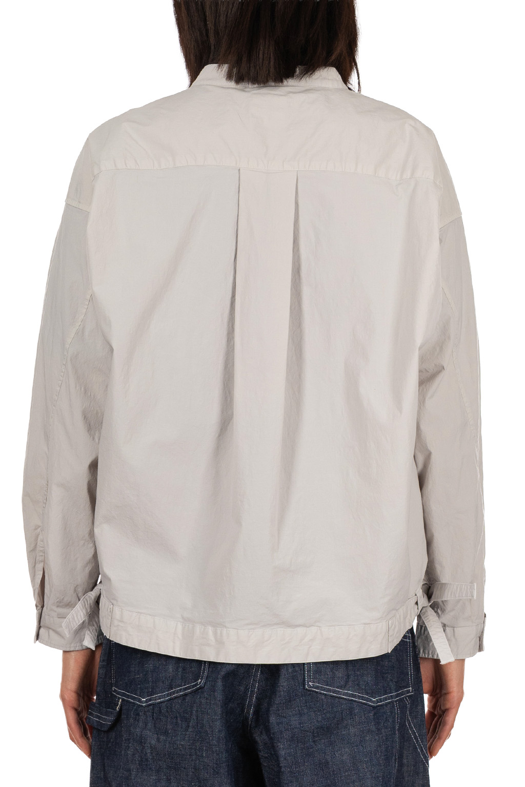 TOUJOURS - Side String Blouson Shirt - Cloud Gray