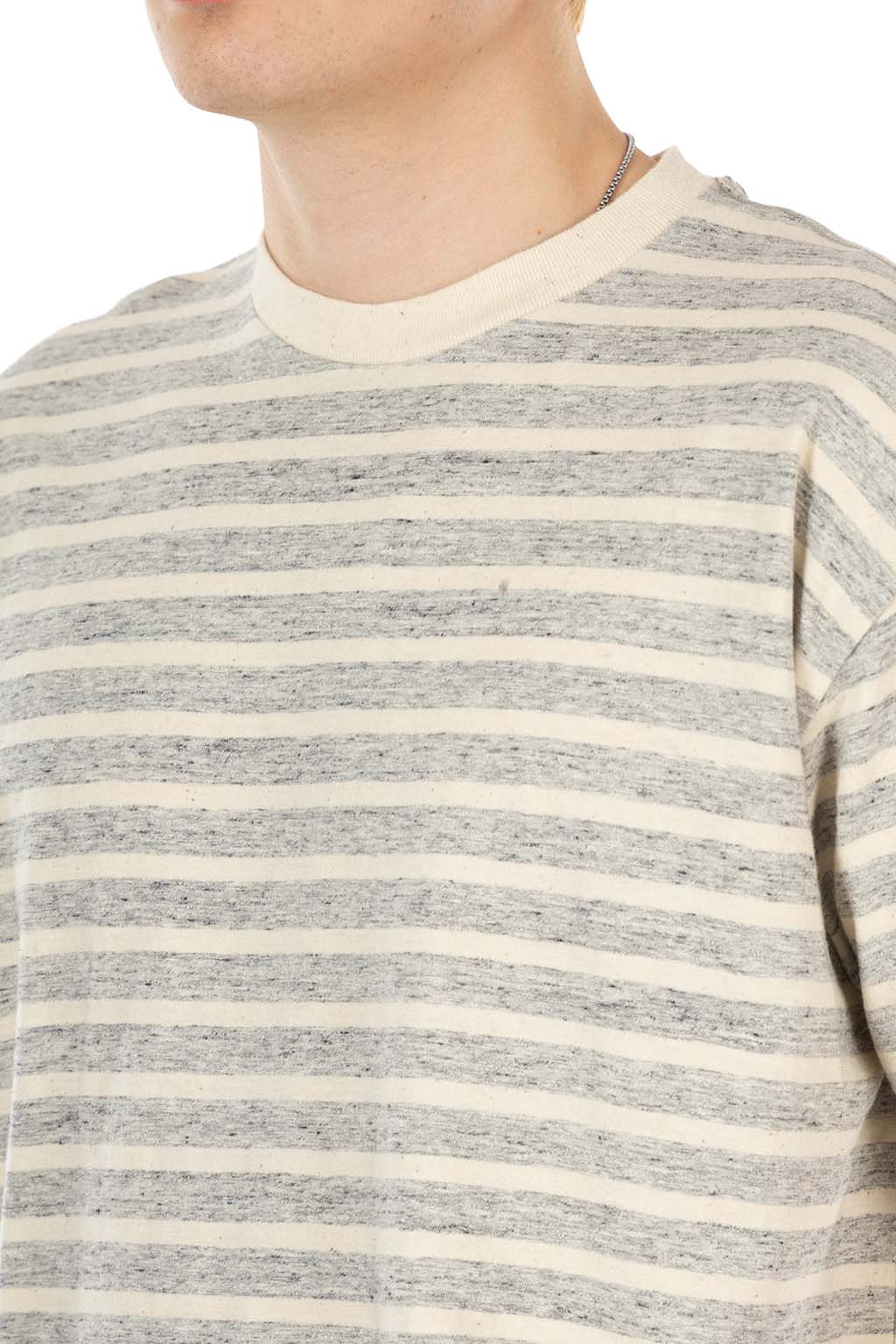 Taiga Takahashi - Lot.617 Border Tee Shirt - Gray Natural