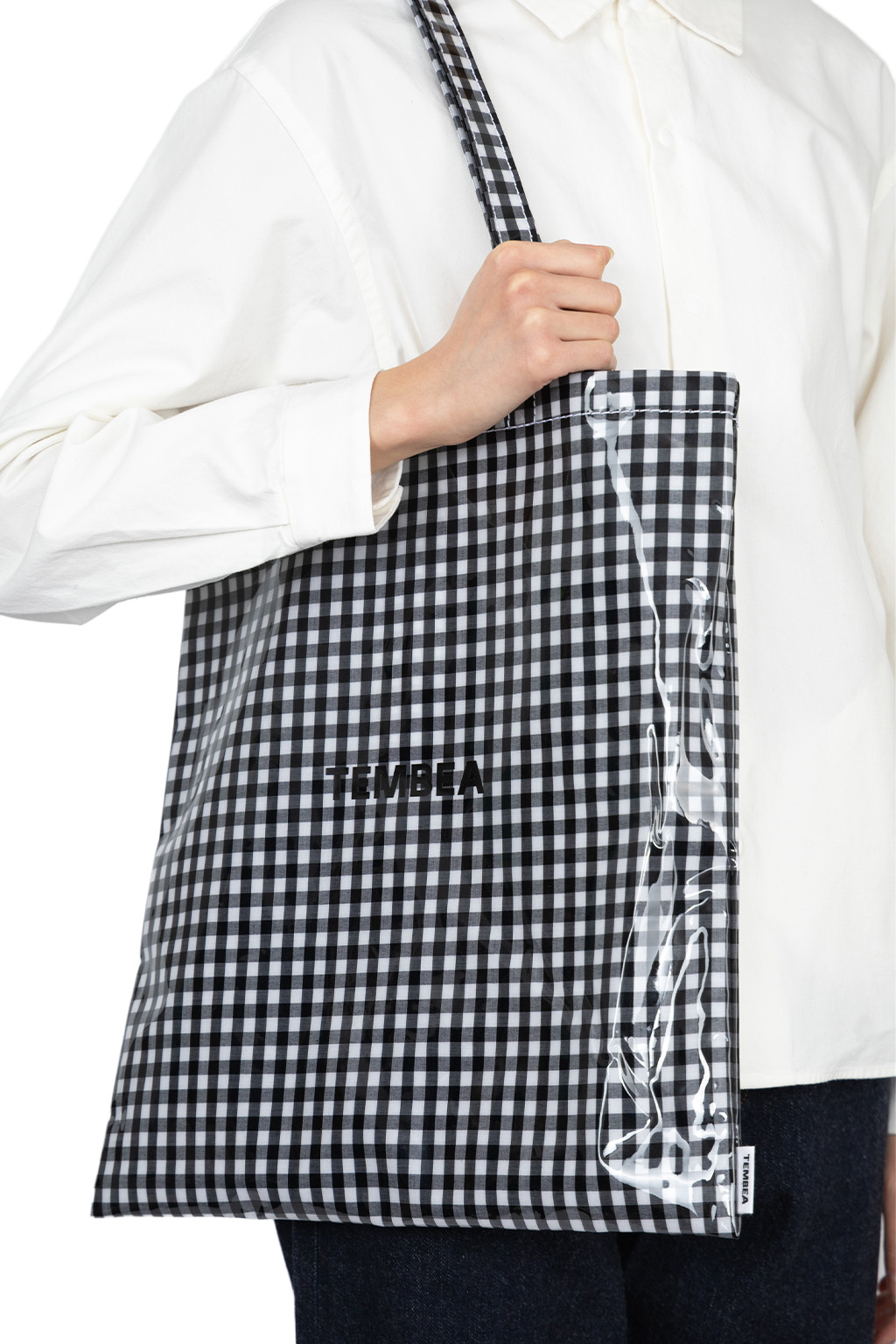 Tembea - 3Handle Tote -  Gingham Black