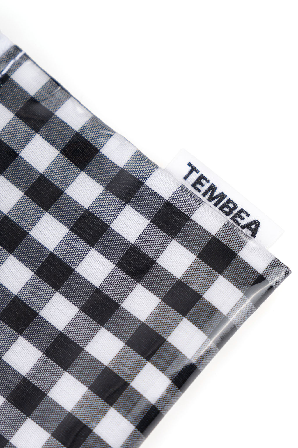 Tembea - Flat Pouch Small - Gingham Black