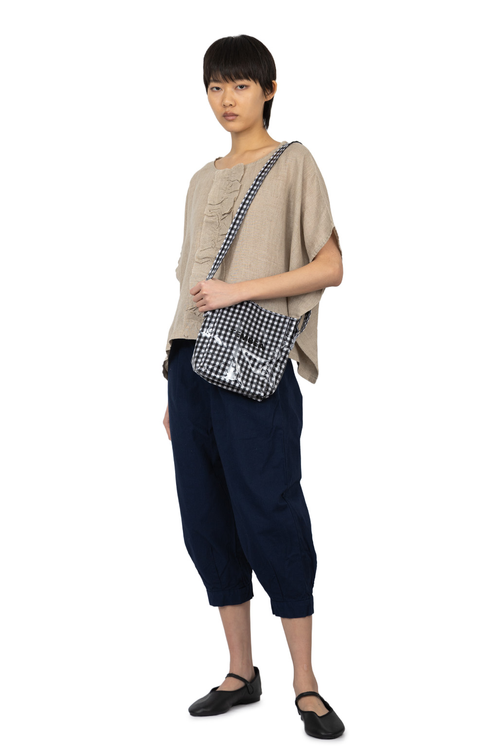 Tembea - Mini Shoulder - Gingham Black