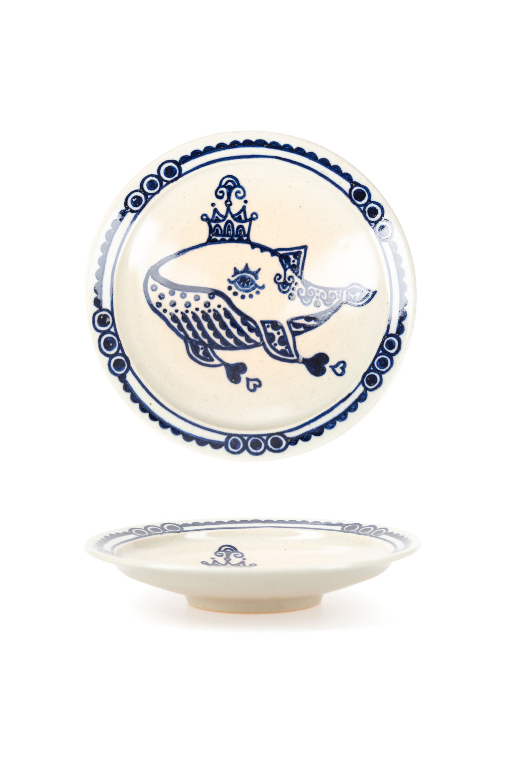 The Art of Japanese Ceramics - Ikuko - Whale Ceramic Dish Saucer