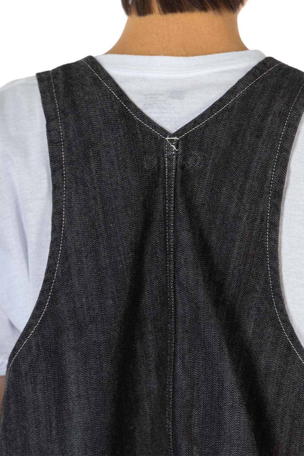 Tigre Brocante - 11oz Black Denim Workman Bib Vest