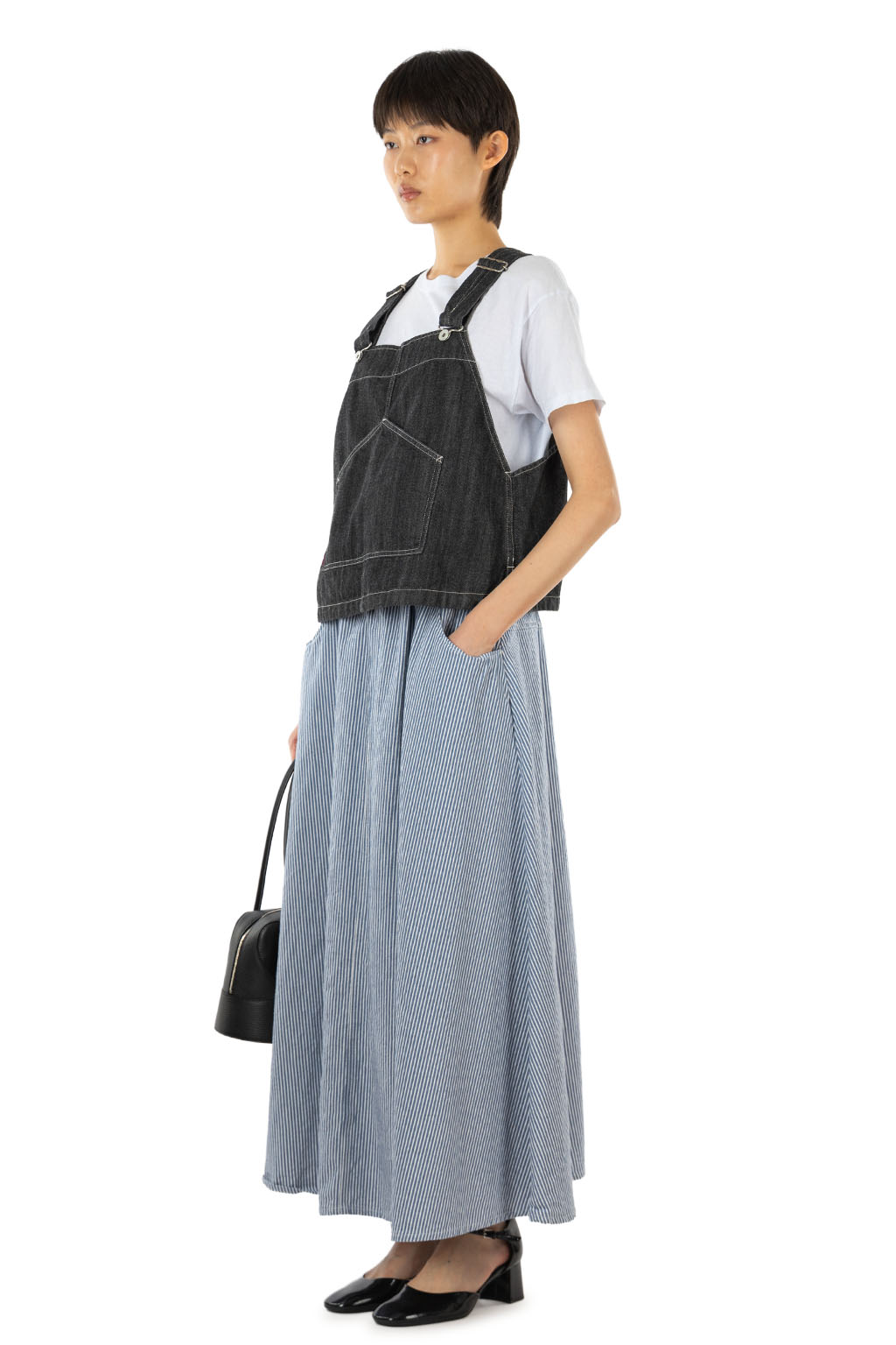 Tigre Brocante - 11oz Black Denim Workman Bib Vest